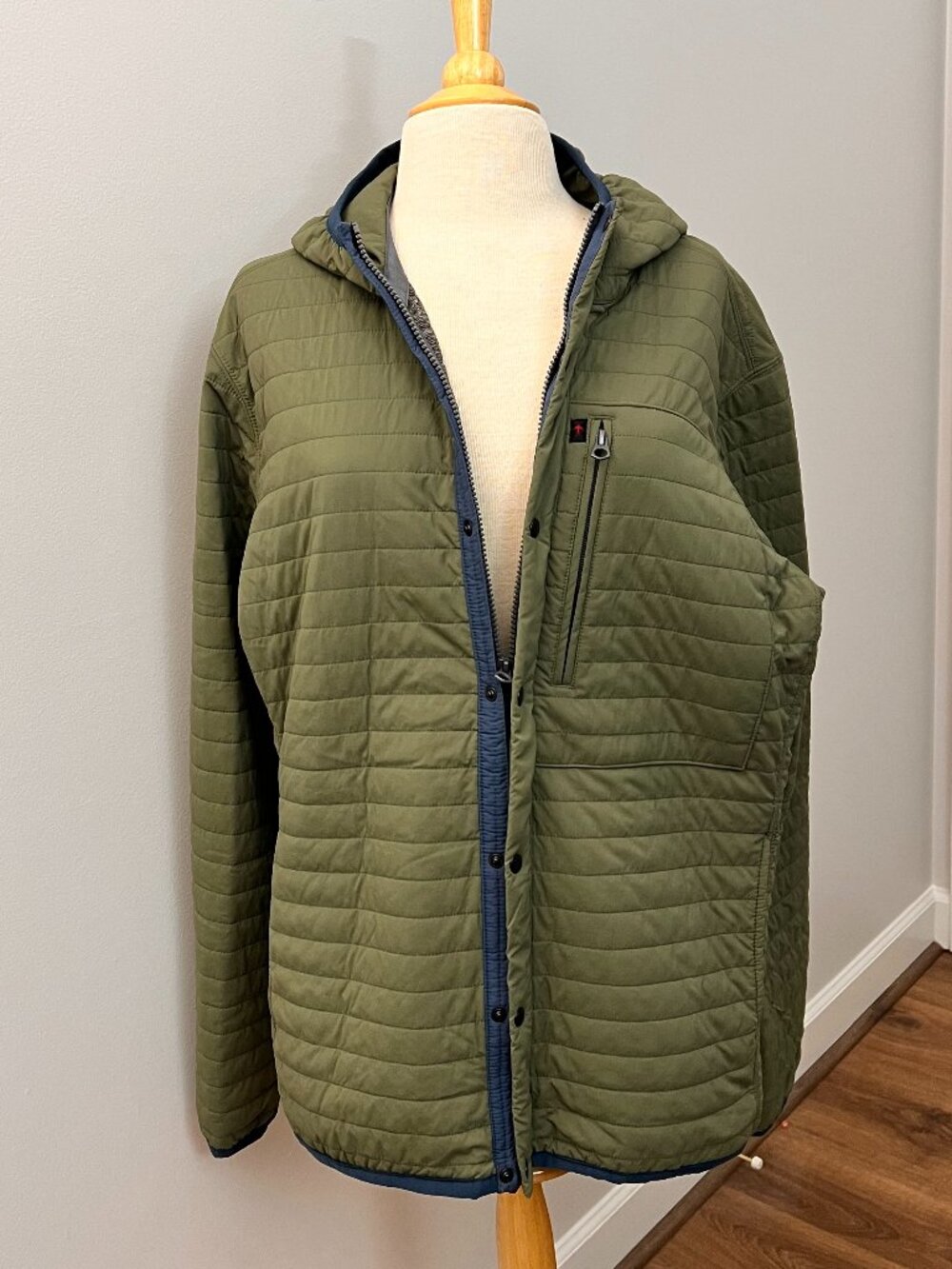 Relwen Windzip Hooded Jacket Utility Green Sz L - Picture 9 of 10
